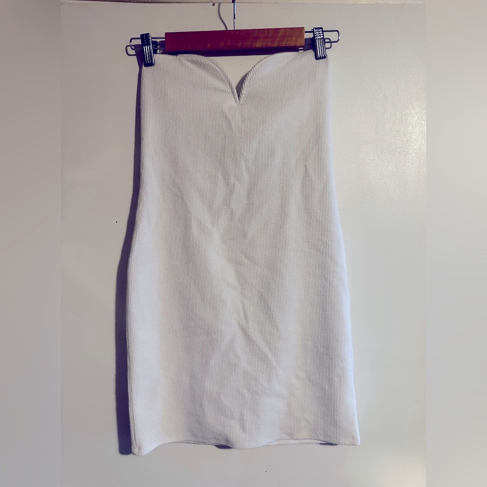 H&M - White Wired Top Strapless Dress